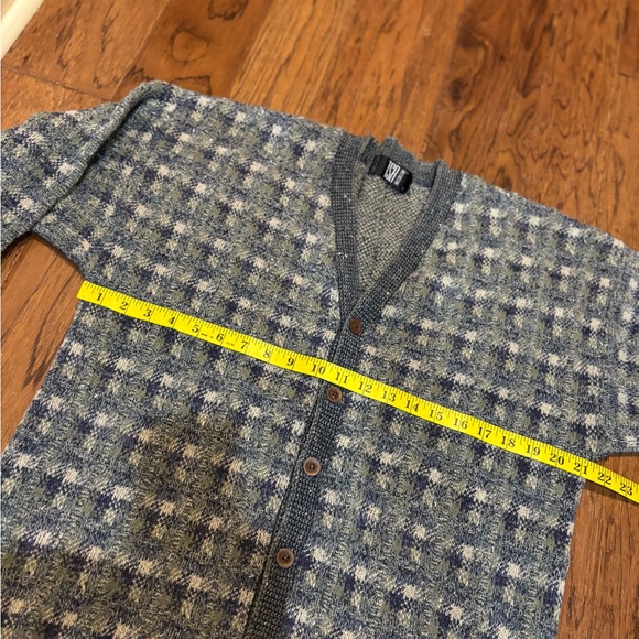 Vintage TSR USA Knit Cardigan Sweater | Made in USA | Plaid Grandpa large - Picture 9 of 11